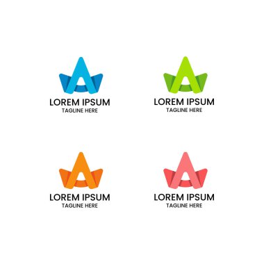 Soyut logo tasarım şablonu vektörü