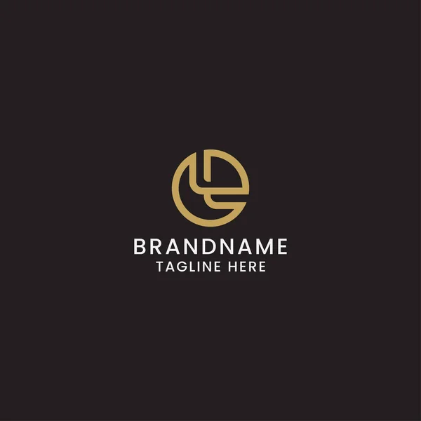 Letter Abstract Circle Logo Icon Design Template Elegant Gold Luxury — Stock Vector