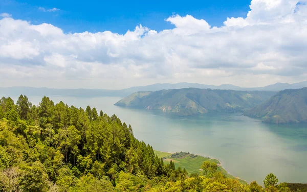 Una Vista Sobre Lago Cráter Volcánico Más Grande Del Mundo — Foto de Stock