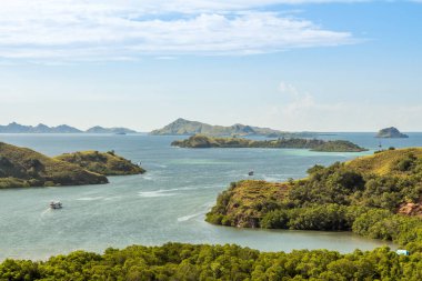 Rinca Adası, Flores, Endonezya 'dan Komodo Ulusal Parkı manzarası