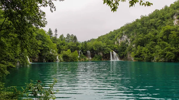 Water Flowing Series Waterfalls Lake Plitvice Lakes Croatia — Stock Photo, Image