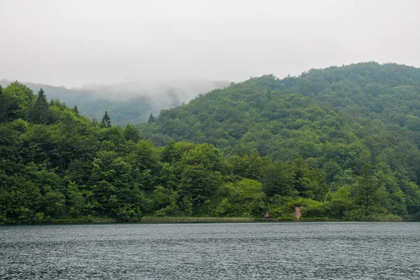 Overcast Summers Day Lake Kozjak Plitvice Lake Croatia — Stock Photo, Image