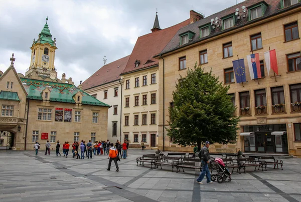 Μπρατισλάβα Σλοβακία Ιουλίου 2020 Πλατεία Πρωτευόντων Στην Παλιά Πόλη Της — Φωτογραφία Αρχείου