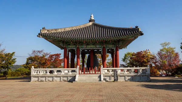 Peace Bell Temple Korean Dmz Sunny Autumn Fall Morning South — Stock Photo, Image