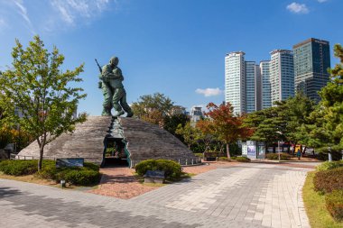 Seul, Güney Kore - 19 Ekim 2017: Kore Müzesi Savaş Anıtı, Yongsan-dong, Seul, Güney Kore