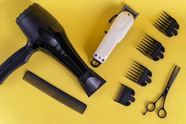 tools for male boy haircuts. haircut at home during the period of isolation.