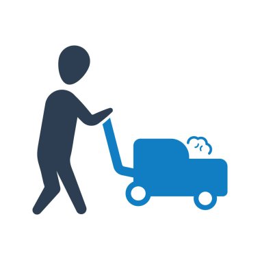 Beyaz arkaplanı olan kürek simgesi kazılıyor