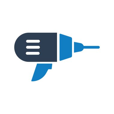 Beyaz arkaplan ile matkap makine simgesi