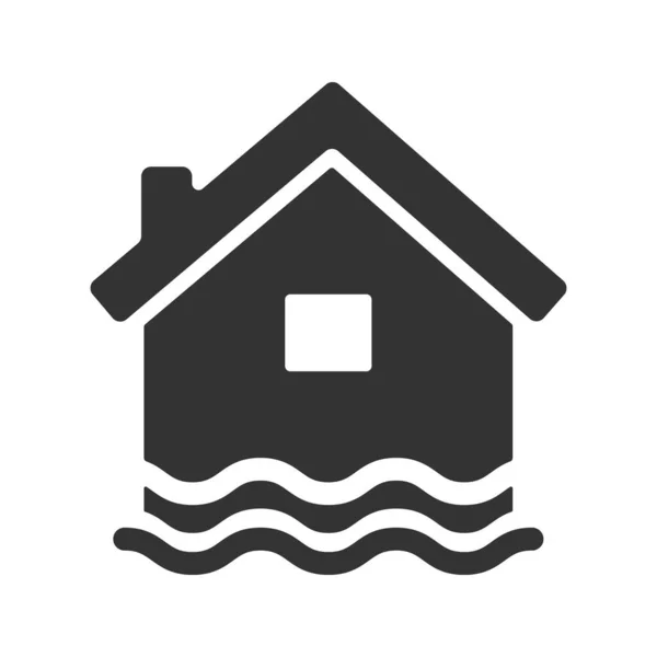 Εικονίδιο Ασφάλισης Πλημμύρας Φόντο — Διανυσματικό Αρχείο