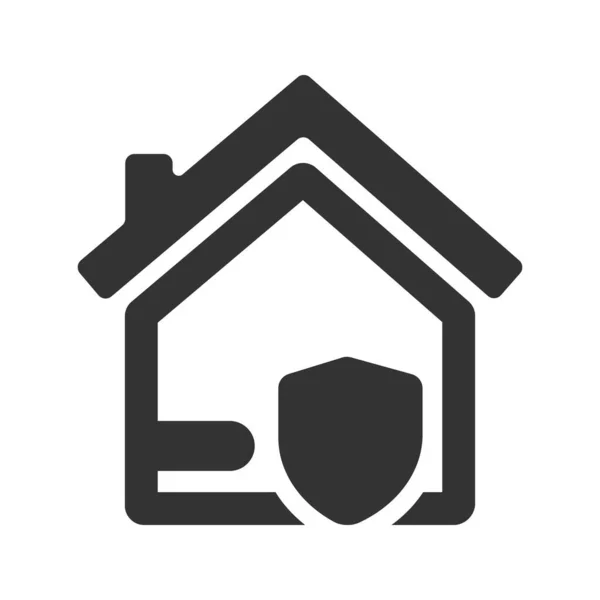 Thuisbescherming Pictogram Home Insurance Icon — Stockvector
