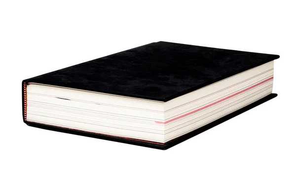 Isolated Black Cover Book White Background Clipping Path — Stock Photo, Image