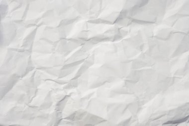 Doku arkaplanı için beyaz buruşmuş kağıdı kapat.