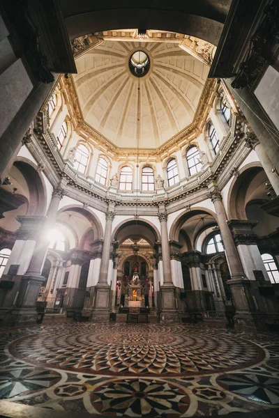 Interior View Basilica Santa Maria Della Salute Ray Light Coming — Stock Photo, Image