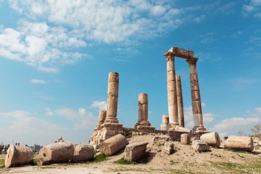 Orta Doğu Ürdün 'deki Amman Kalesi' nin Herkül Tapınağı