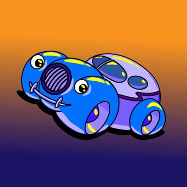 komik çizgi film araba resmi