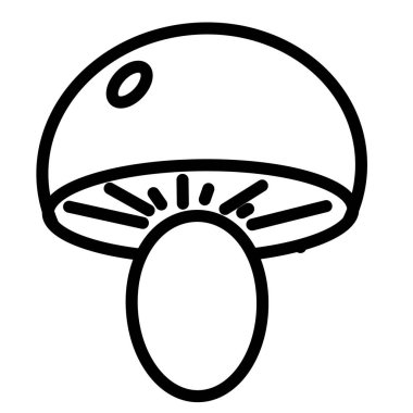 mantar vektör çizimi renkli değil