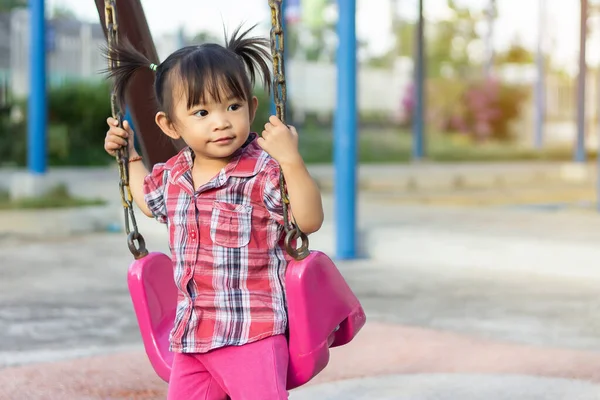 Foto Bayi Berusia Tahun Happy Playful Asia Anak Gadis Tersenyum — Stok Foto