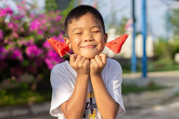 Gambar Potret Anak Usia Tahun Anak Laki Laki Asia Yang — Stok Foto