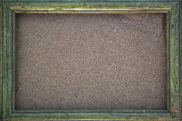 Песок Фон Зеленой Рамкой — стоковое фото