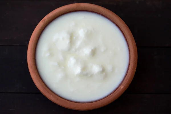 Yogur Natural Casero Tazón — Foto de Stock