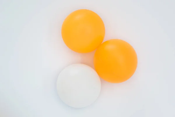 Ping Pong Balls Table Tennis Close Top View — Stock Photo, Image