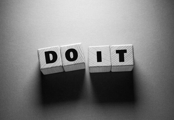 Do It Word Watch on Wooden Cubes
