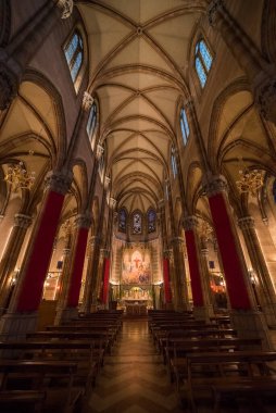 Roma 'daki Barok Kilisesi' nin İçi İtalya