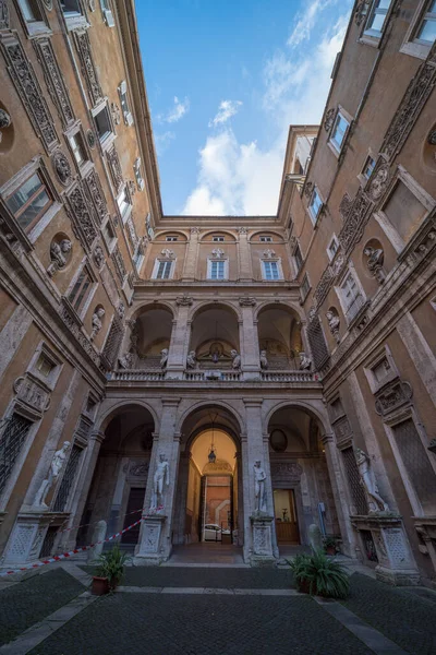 Imagem Geométrica Antigo Palácio Histórico Centro Roma — Fotografia de Stock
