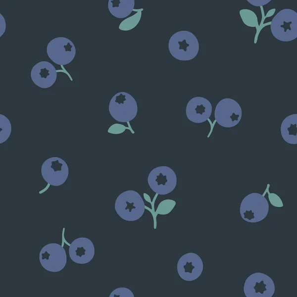 Myrtille Fond Vecteur Empreinte Fruits Motif Sans Couture Berry Pour — Image vectorielle