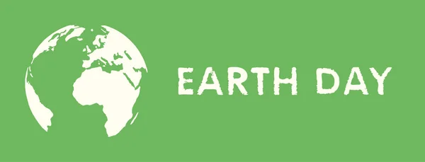 Horizontales Banner Zum Tag Der Erde Vektorschablone Mit Dem Globus — Stockvektor