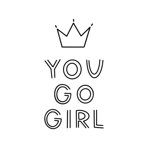 you go girl lettering 3701266 Vector Art at Vecteezy