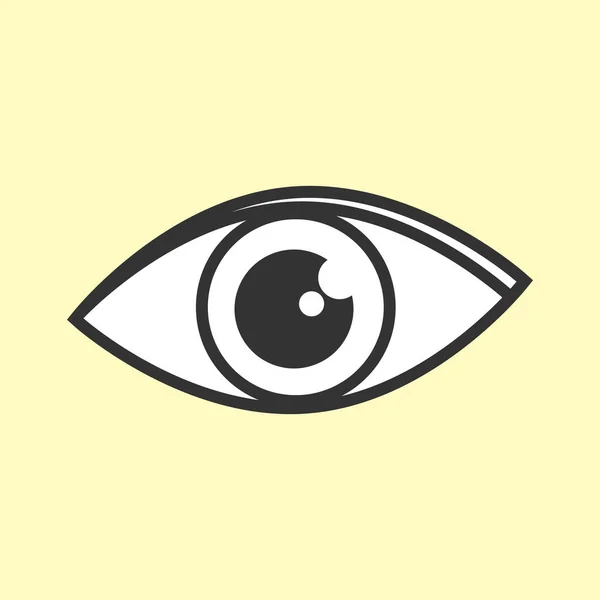 Auge, klares Liniensymbol, flaches kreatives Design, Vektor — Stockvektor