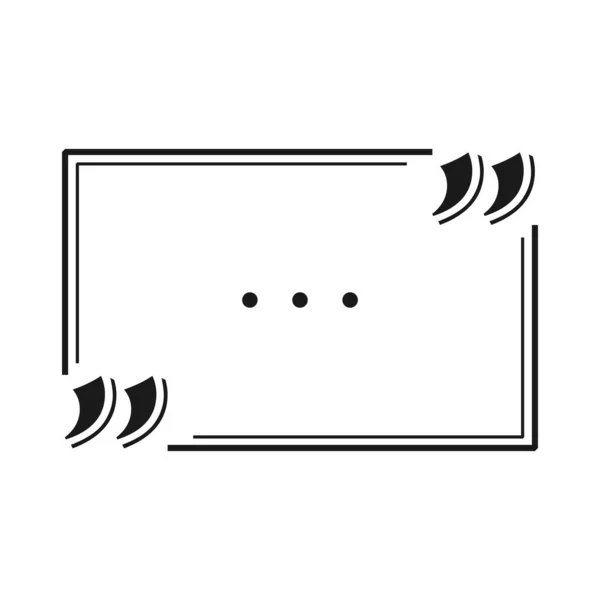 Marco decorativo con comillas. Concepto de cita. Frontera rectangular creativa en negro — Vector de stock