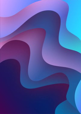 3d kağıt sanatı illüstrasyon. Parlak renkli yarı ton gradyanlar. Afiş sunumları, el ilanları, posterler ve davetiyeler için tasarım düzeni. Vektör çizimi