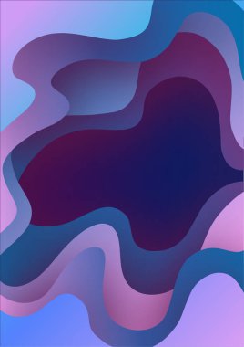 3d kağıt sanatı illüstrasyon. Parlak renkli yarı ton gradyanlar. Afiş sunumları, el ilanları, posterler ve davetiyeler için tasarım düzeni. Vektör çizimi