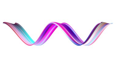 Modern renkli akış posteri. Mavi arkaplanda dalga sıvısı şekli. Tasarım projen için sanat tasarımı. Vektör illüstrasyonu EPS10