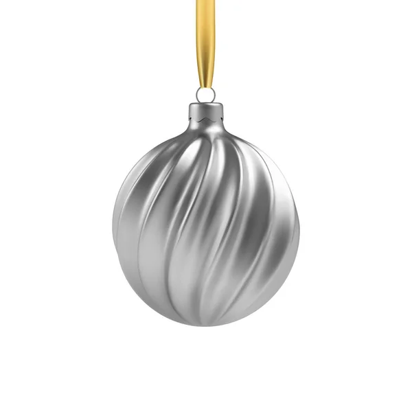 Juguete realista del árbol de Navidad del oro en forma de espiral. — Vector de stock