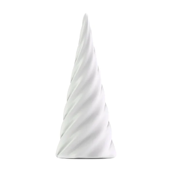 Sapin abstrait de Noël blanc réaliste sous la forme d'une spirale — Image vectorielle