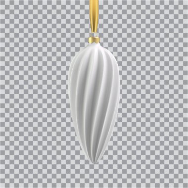 Gerçekçi Altın Noel ağacı oyuncağı spiral şeklinde.