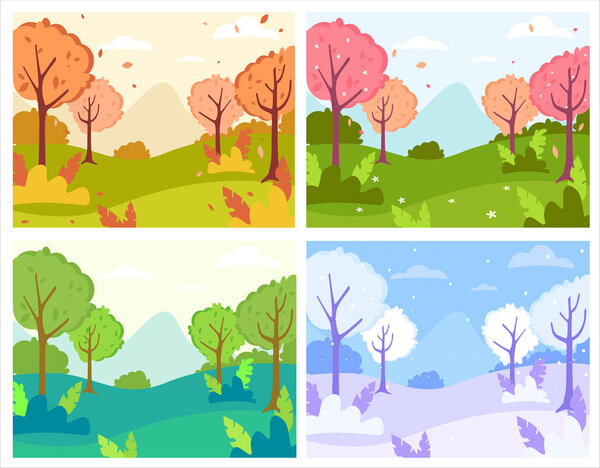 four seasons landscapes