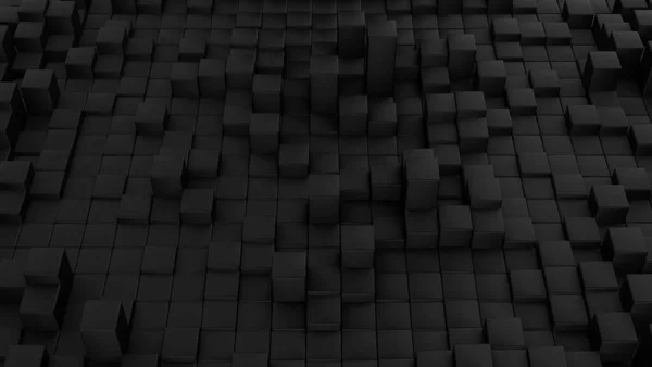 Padrão Ondas Minimalista Feito Cubos Abstract Black Cubic Waving Surface — Fotografia de Stock