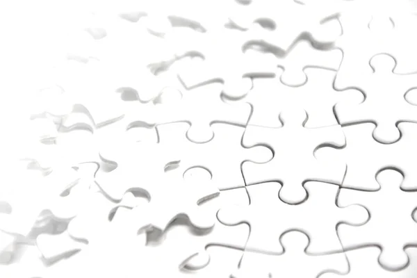 白いジグソーパズルの背景 — ストック写真
