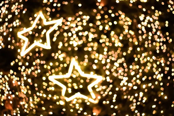 星の照明ぼやけたボケ アブストラクト背景 — ストック写真