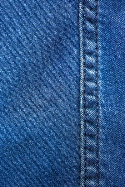 Blaue Jeans Mit Nahtstruktur Und Hintergrund — Stockfoto