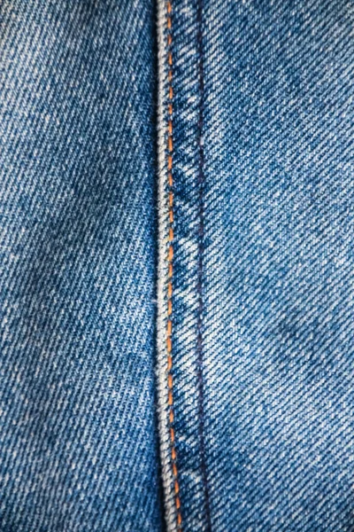 Blaue Jeans Mit Nahtstruktur Und Hintergrund — Stockfoto