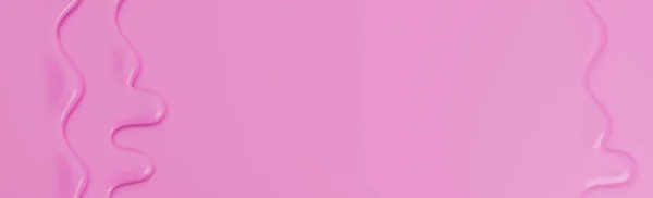 Olvasztott Eper Fagylalt Áramlik Rózsaszín Banner Háttér Másolási Hely Modell — Stock Fotó