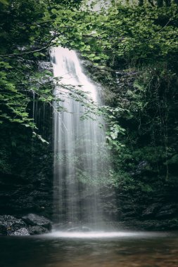 İspanya 'nın kuzeyinde nehir şelalesi