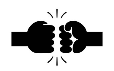 Yumruk yumruğa iki el.