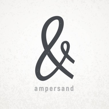 Büyük ve büyük. Grunge arka planında zarif vektör sembolü. Eps8. - RGB. Genel renkler