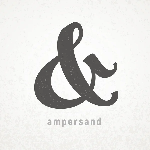 Ampersand Elegant Vector Symbol Grunge Background Eps8 Rgb Global Colors — Stock Vector